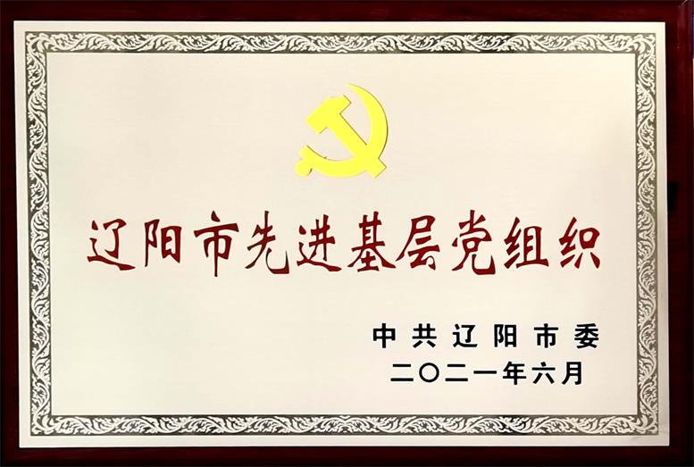 百乐博集团荣获“辽阳市先进下层党组织”称呼